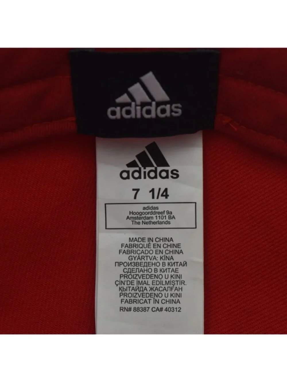 Adidas Sacred Heart University SHU Red Fitted Hat 7 1/4 Flat Brim Cap